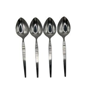 Oneida Satinique Stainless Steel Soup spoons Set Of 4 Discontinued Betty Crocker
